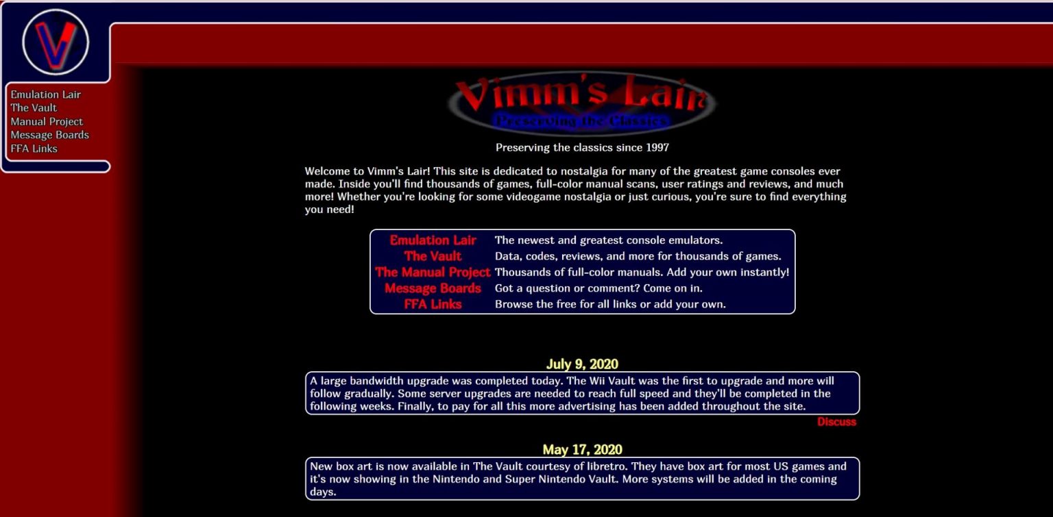 Vimm's Lair (2022) Preserving the Classics ROMs and Emulators SafeROMs