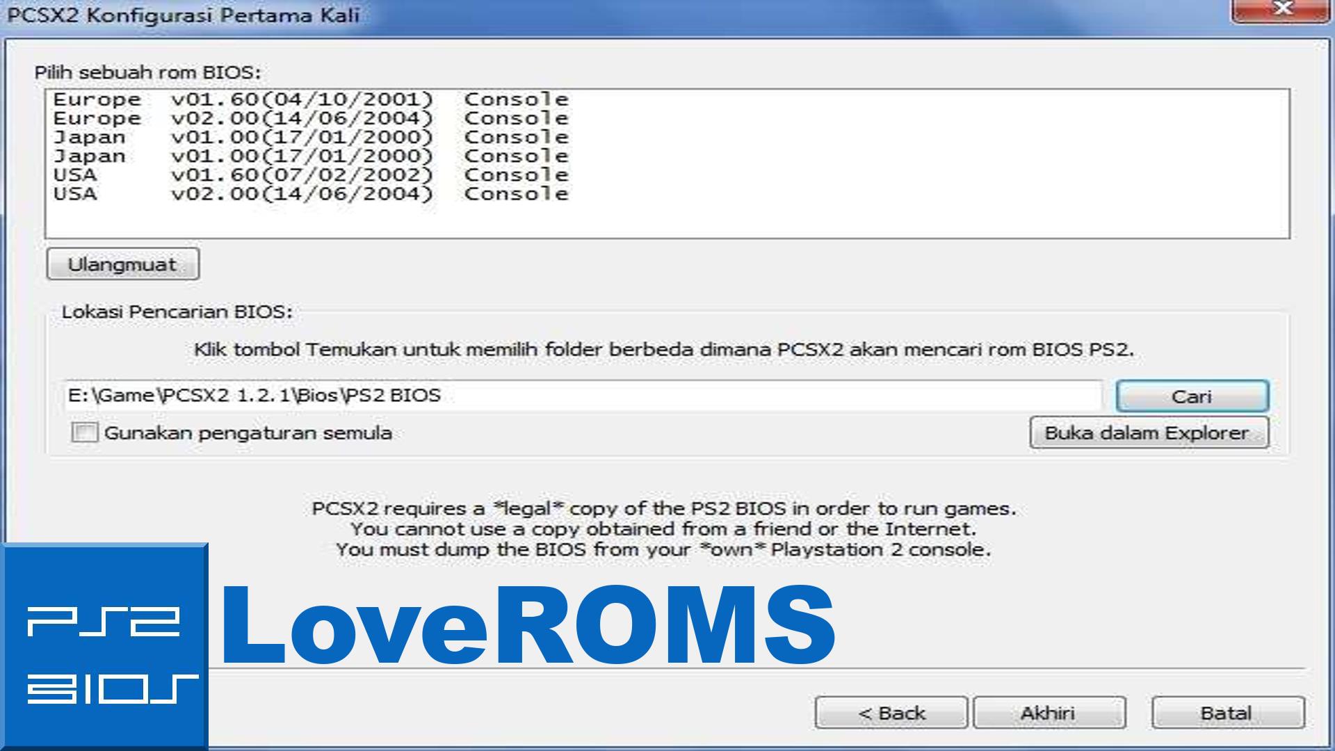 LoveROMs PS2 BIOS