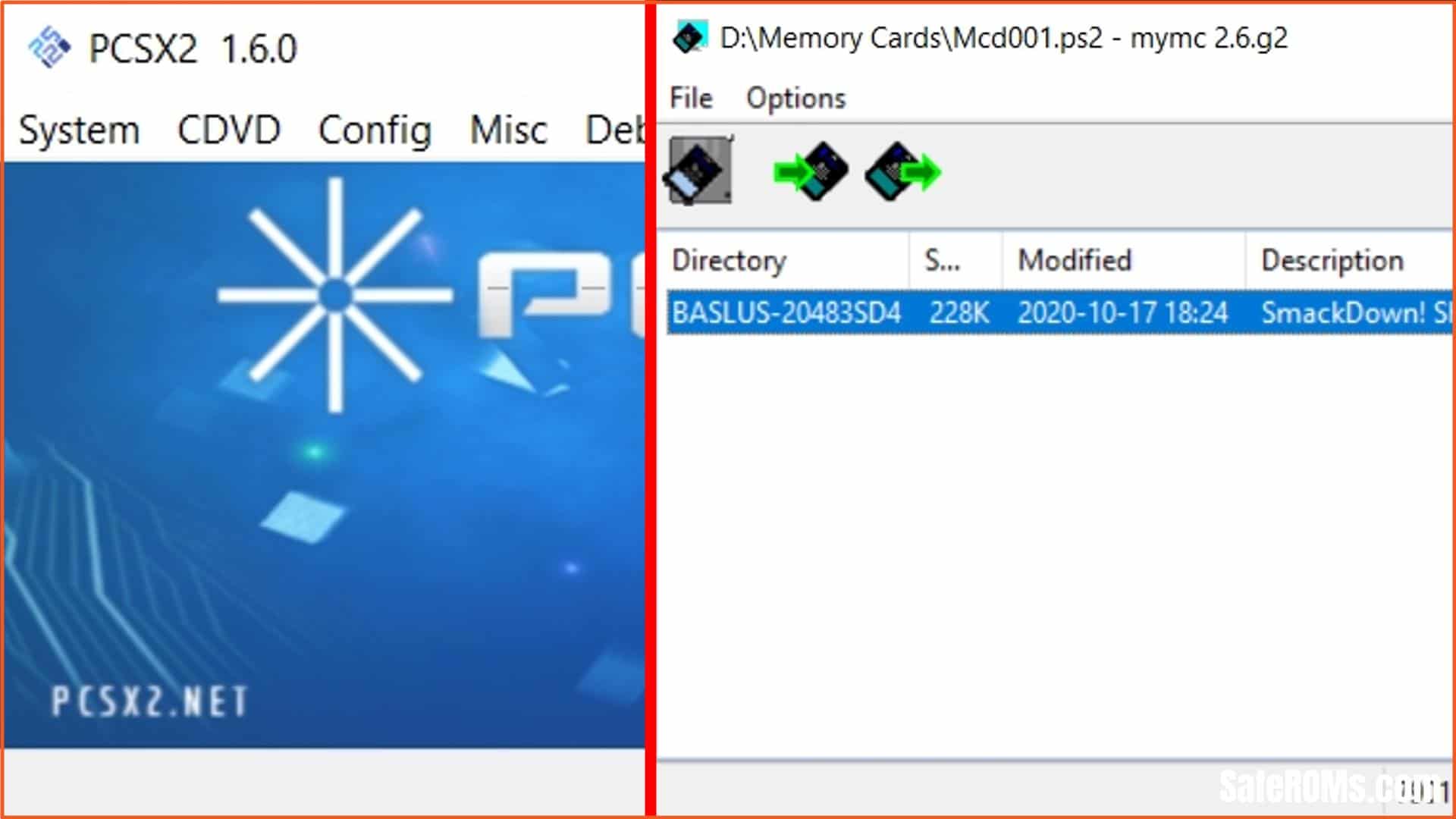 mymc, a PS2 Memory Card Image Utility