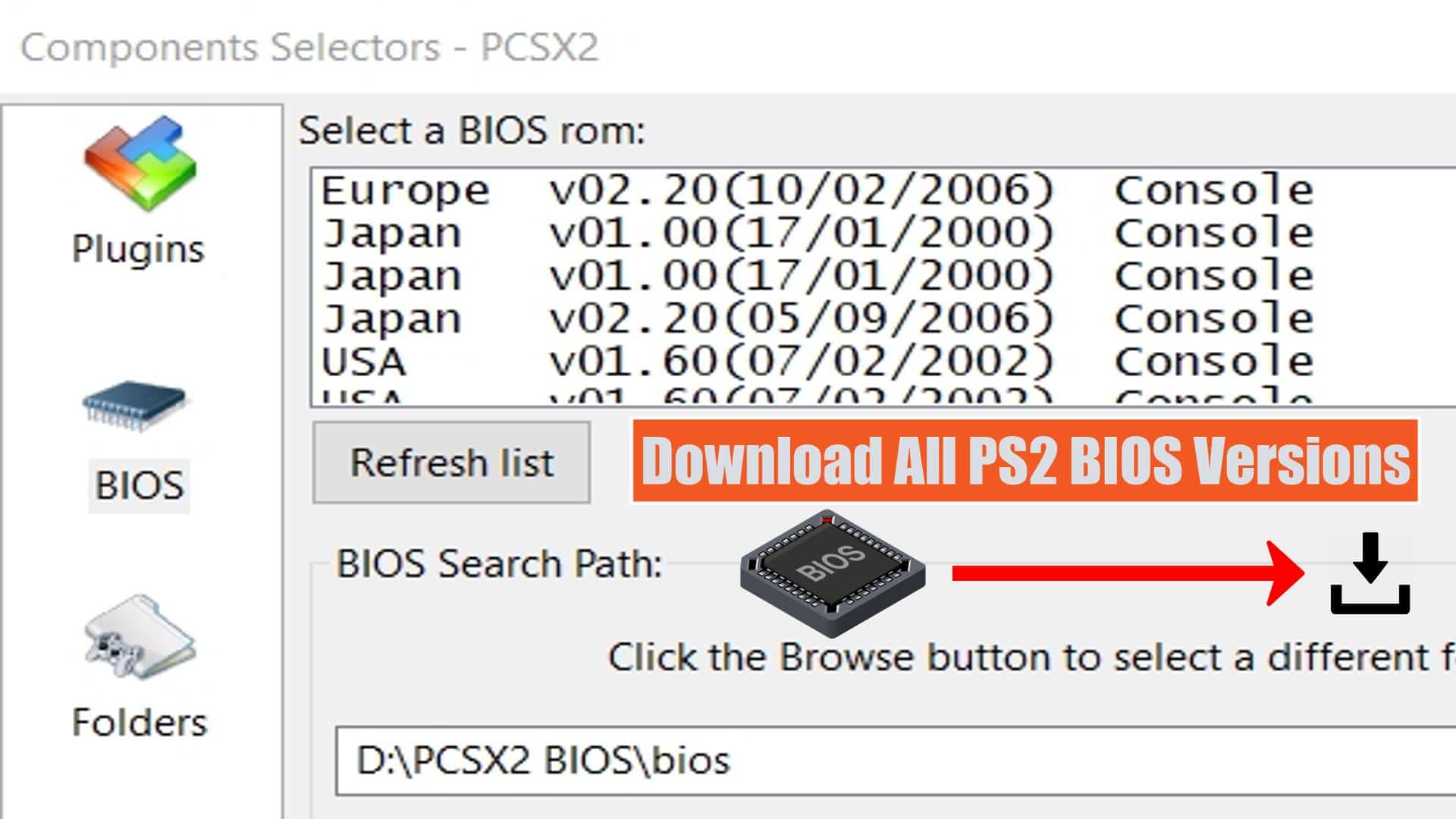 PS2 BIOS Versions