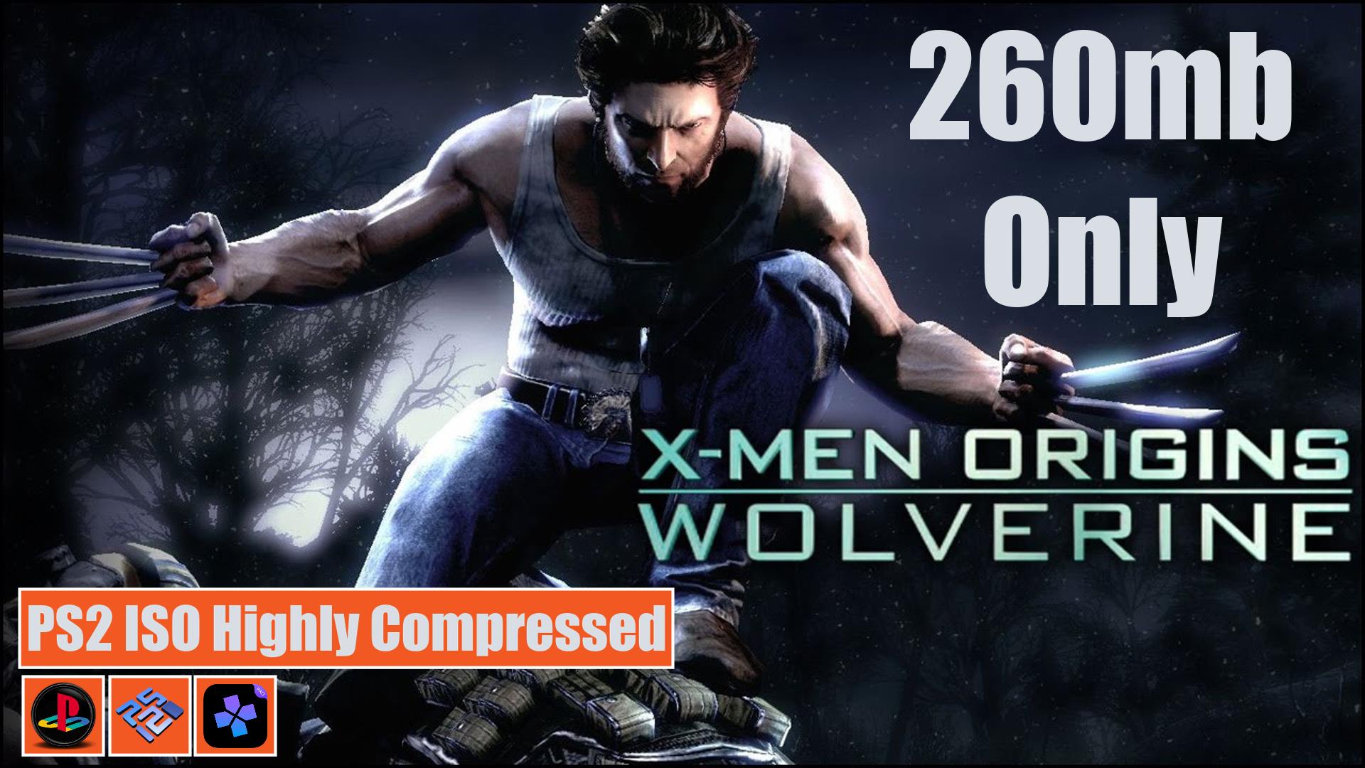 X-Men Origins Wolverine PS2 ISO Highly Compressed