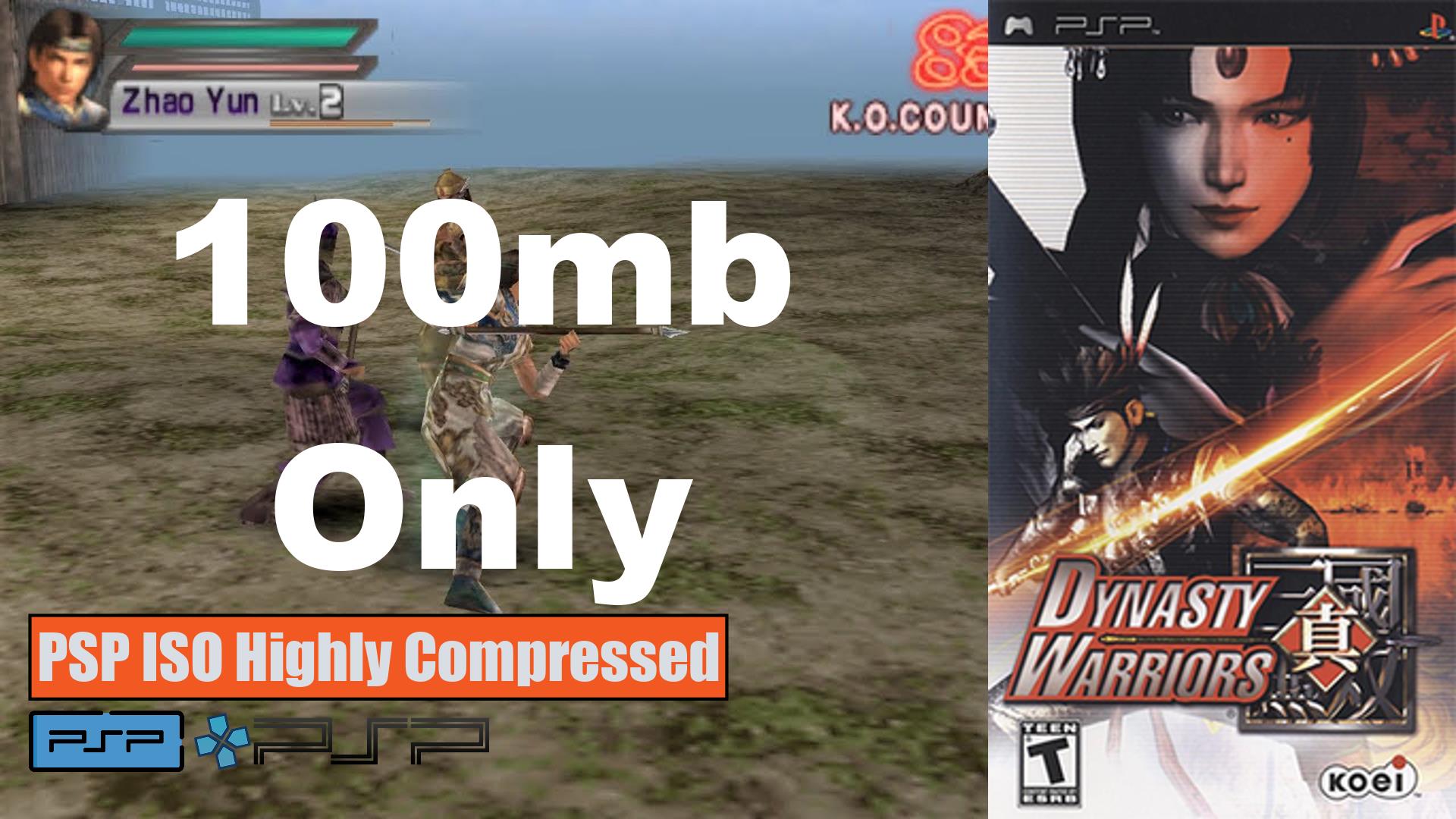 Dynasty Warriors PSP ISO Highly Compressed