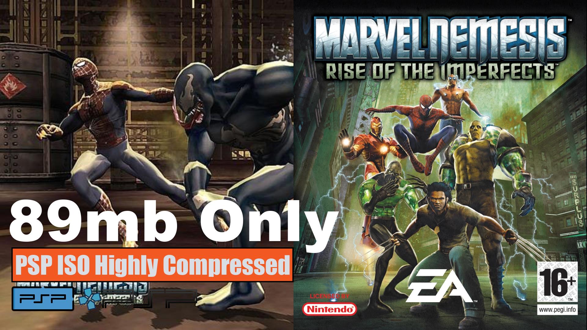 Marvel Nemesis Rise of the Imperfects PSP ISO Highly Compressed