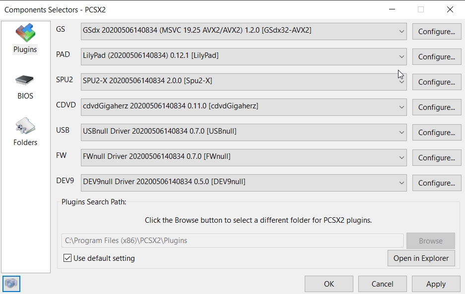 PCSX2 Plugins Best Settings
