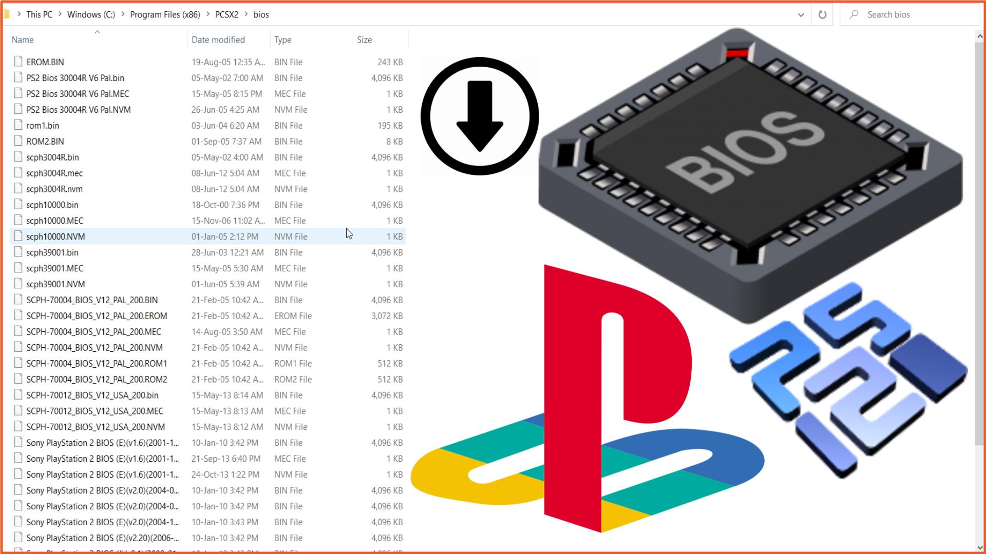 psx ps2 bios download