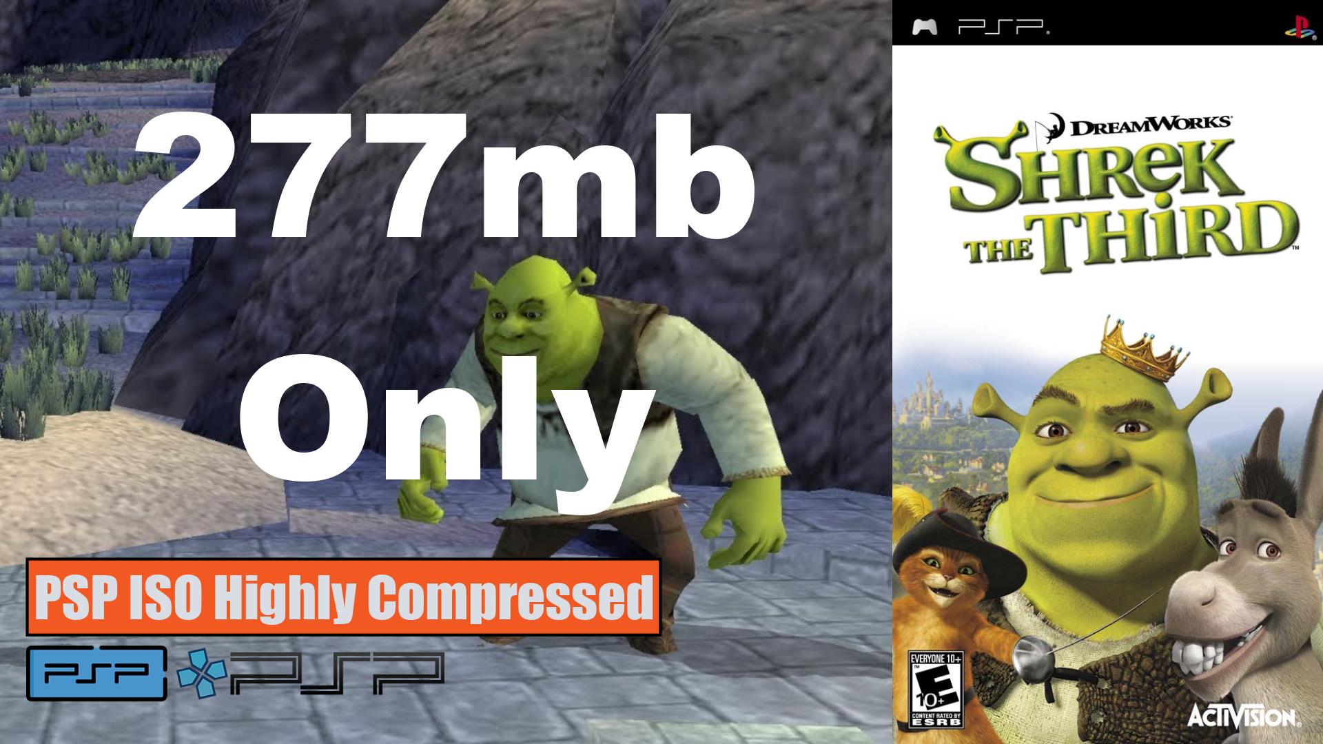 Shrek the Third PSP ISO Highly Compressed