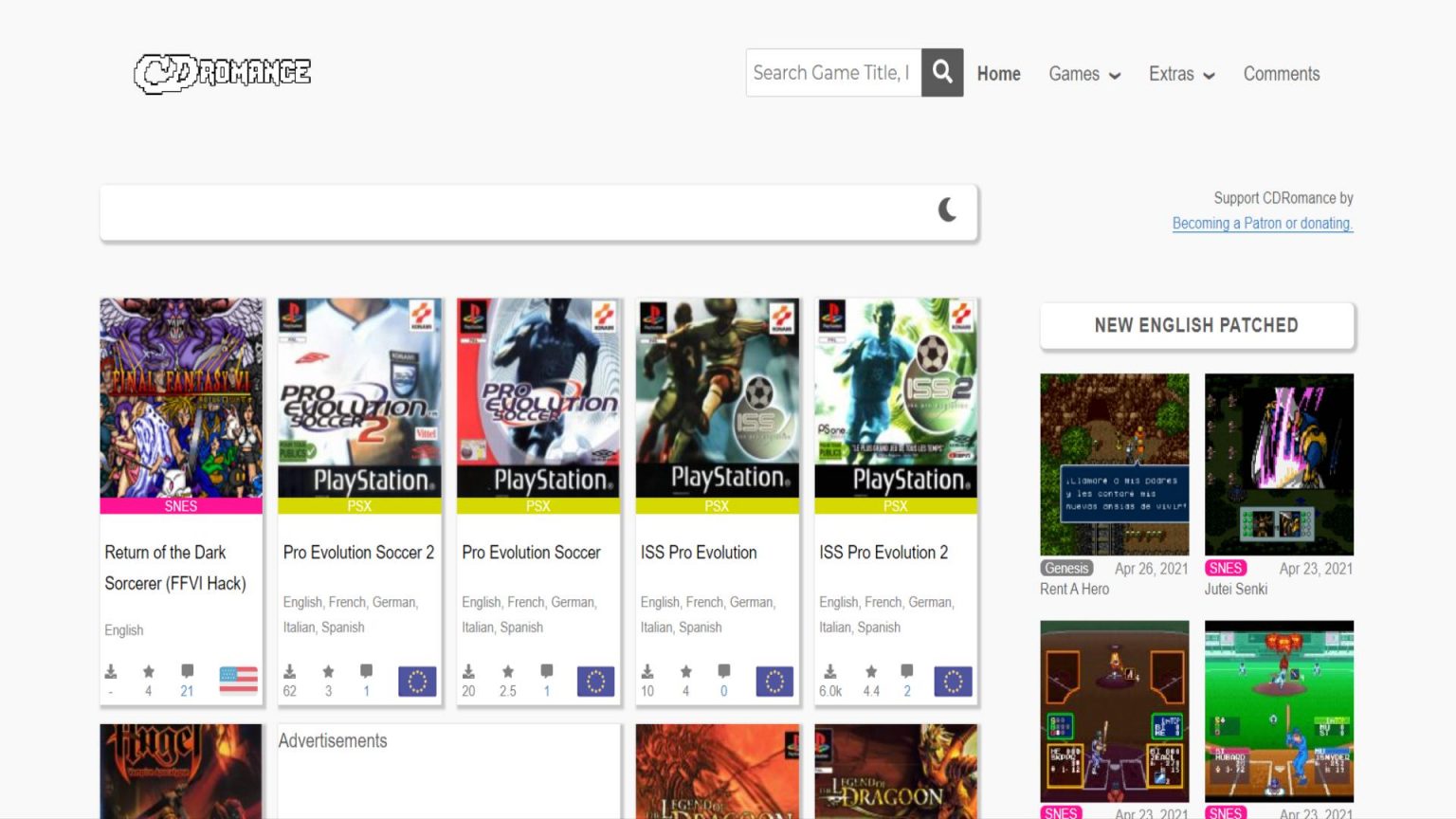 CDRomance (2022) Retro Games, MODs, Translations and Backups SafeROMs