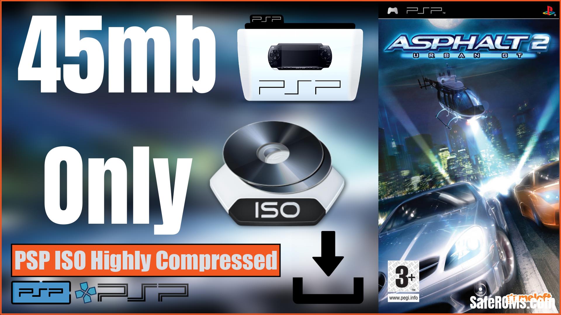 Asphalt Urban GT 2 PSP ISO Highly Compressed