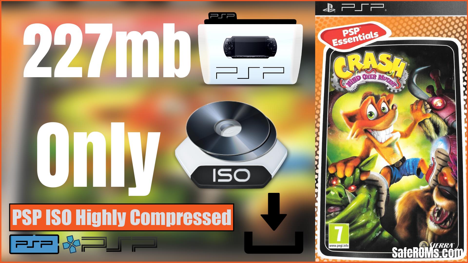 Crash Mind over Mutant PSP ISO Highly Compressed Download