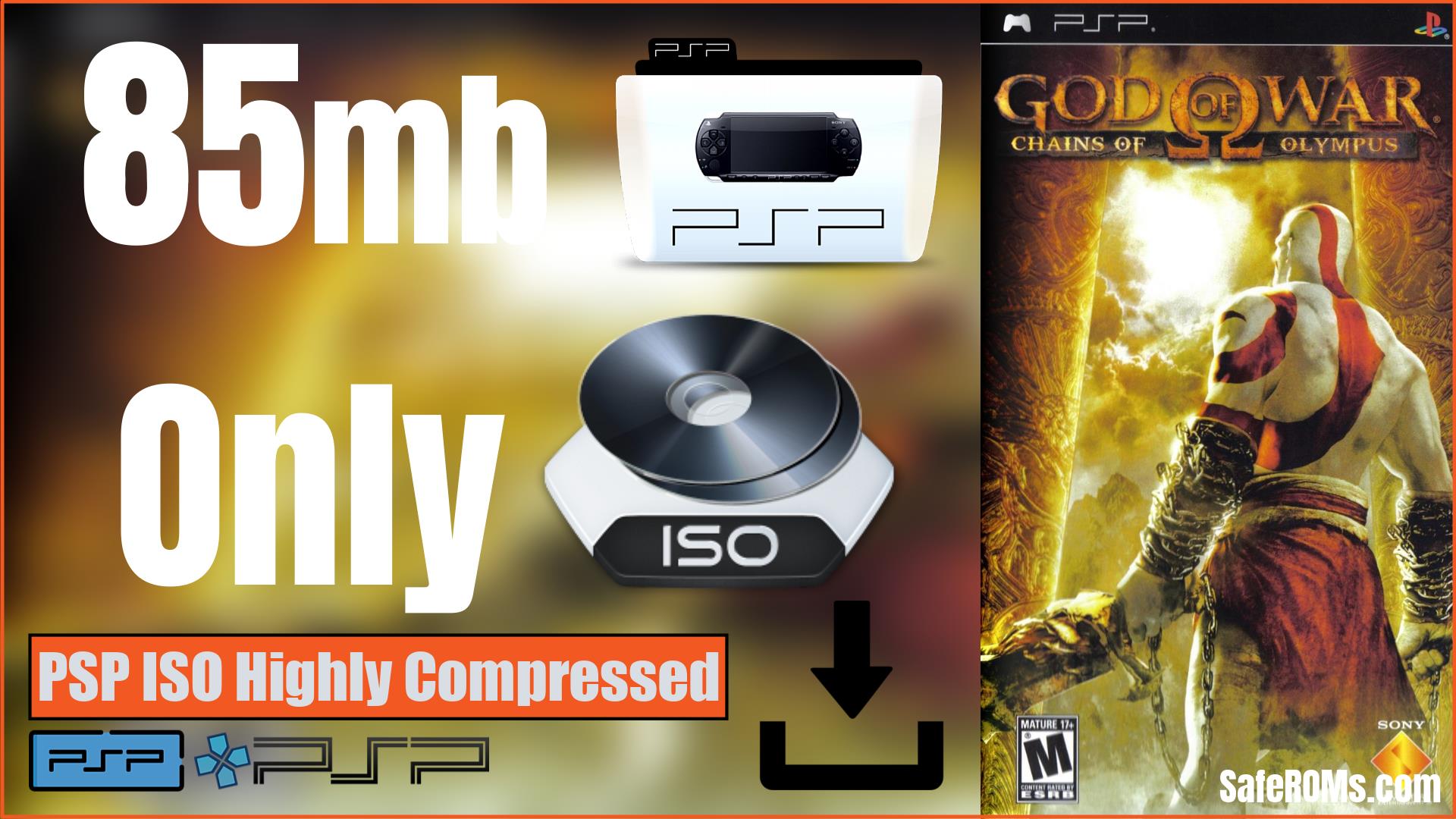 God of War Ghost of Sparta PSP ISO Highly Compressed (82mb) - SafeROMs