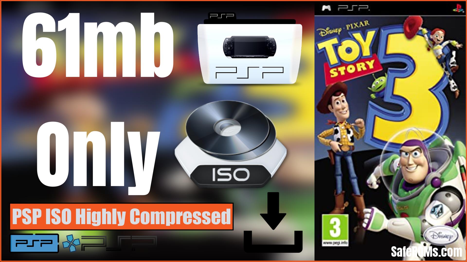 Toy Story 3 PSP ISO Highly Compressed Download