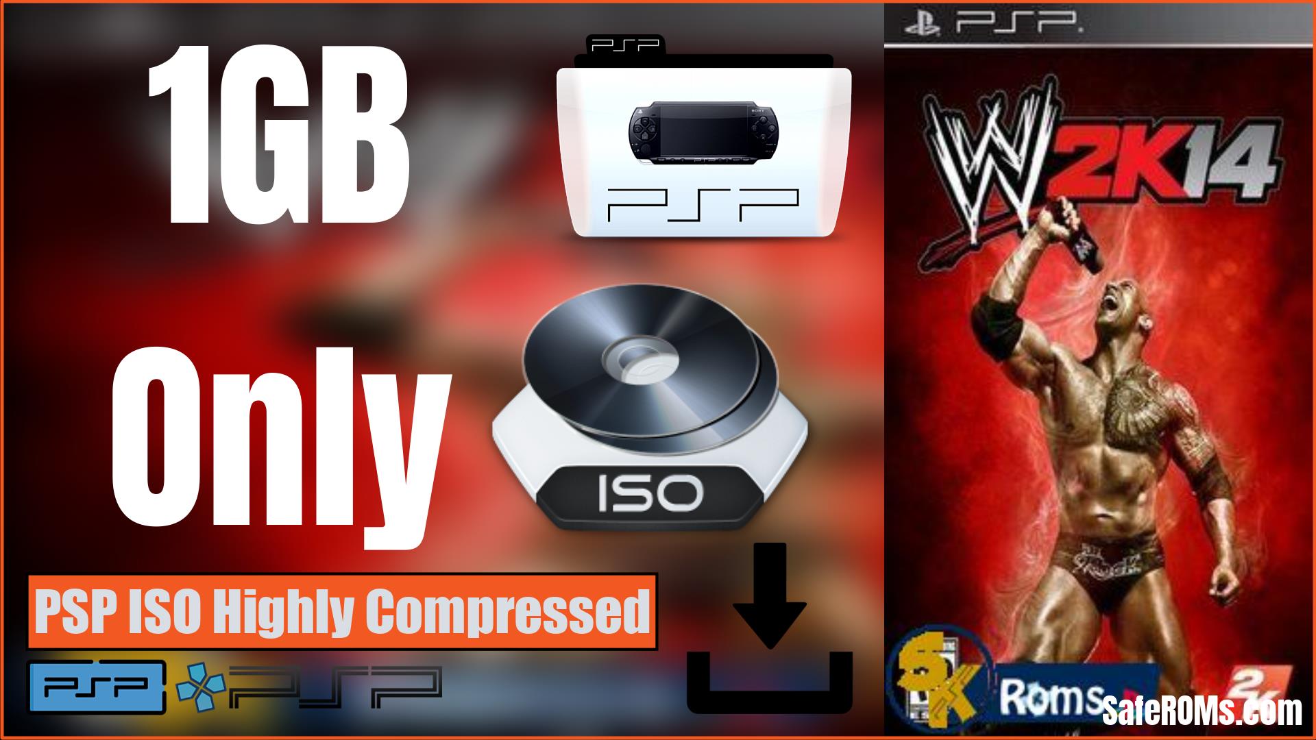 WWE 2K14 SmackDown vs. Raw PSP ISO Highly Compressed Download