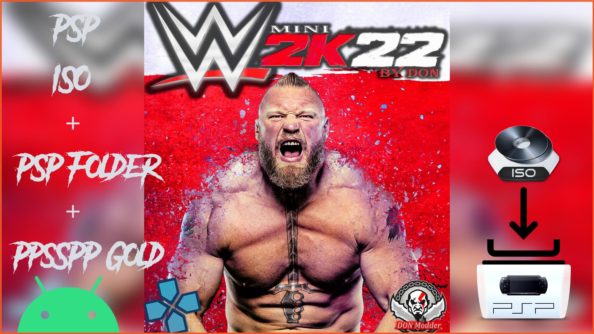WWE Mini 2K22 PSP ISO By DON Modder