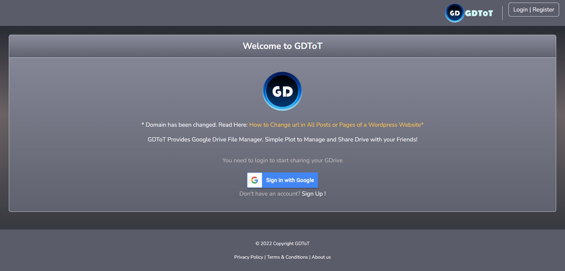GDToT Link Generator